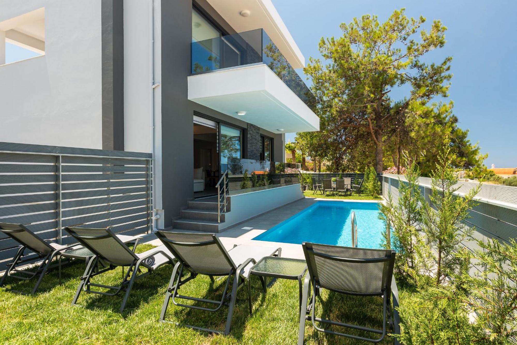 Nisos Villa, Pool & Heated Spawhirlpool, Walking To Beach, By Thinkvilla Sfáka Екстериор снимка