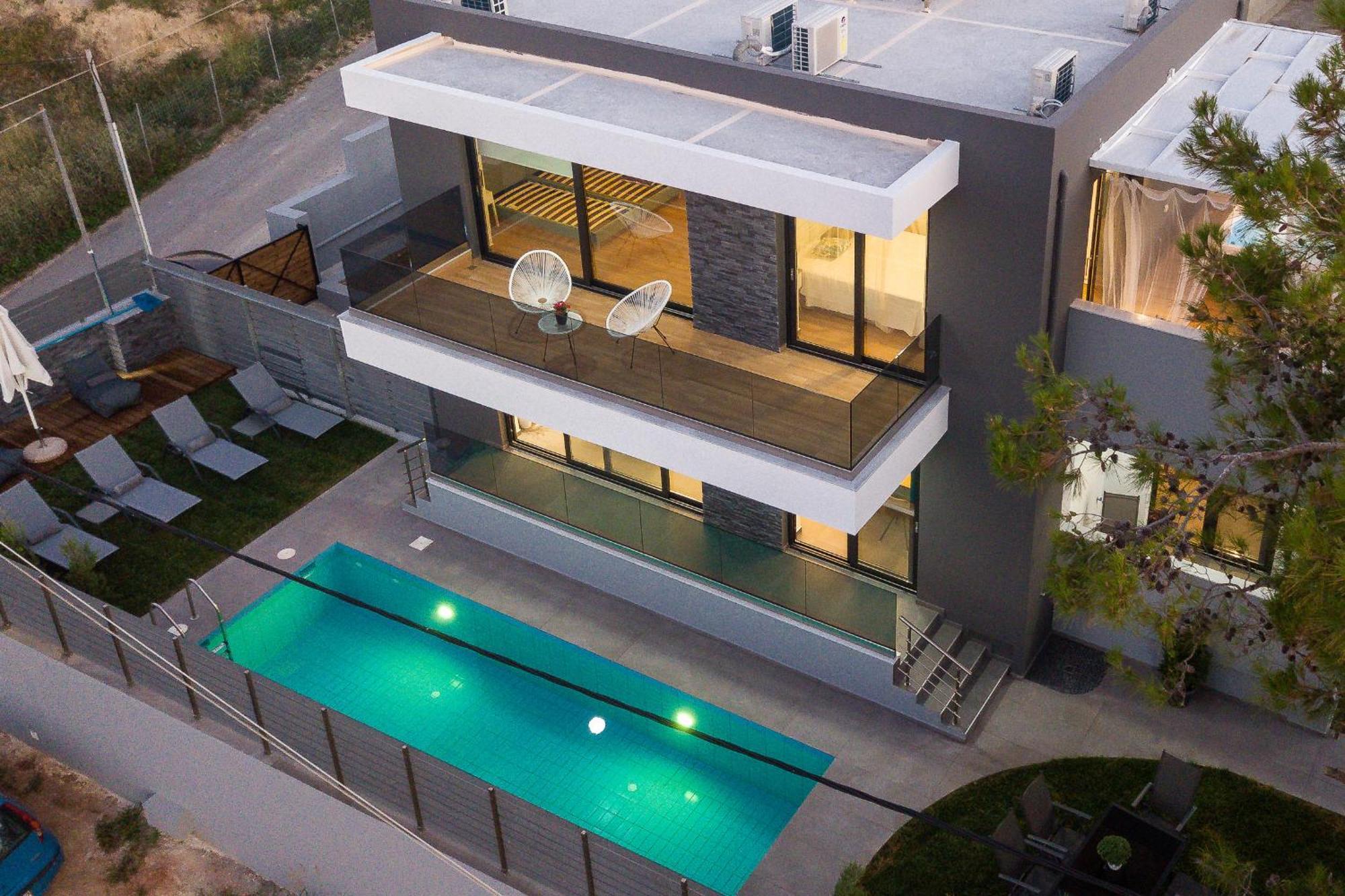 Nisos Villa, Pool & Heated Spawhirlpool, Walking To Beach, By Thinkvilla Sfáka Екстериор снимка