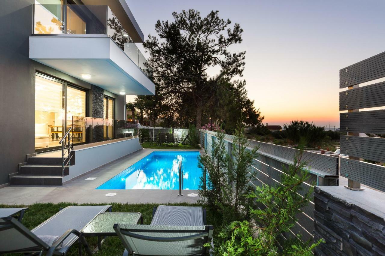 Nisos Villa, Pool & Heated Spawhirlpool, Walking To Beach, By Thinkvilla Sfáka Екстериор снимка